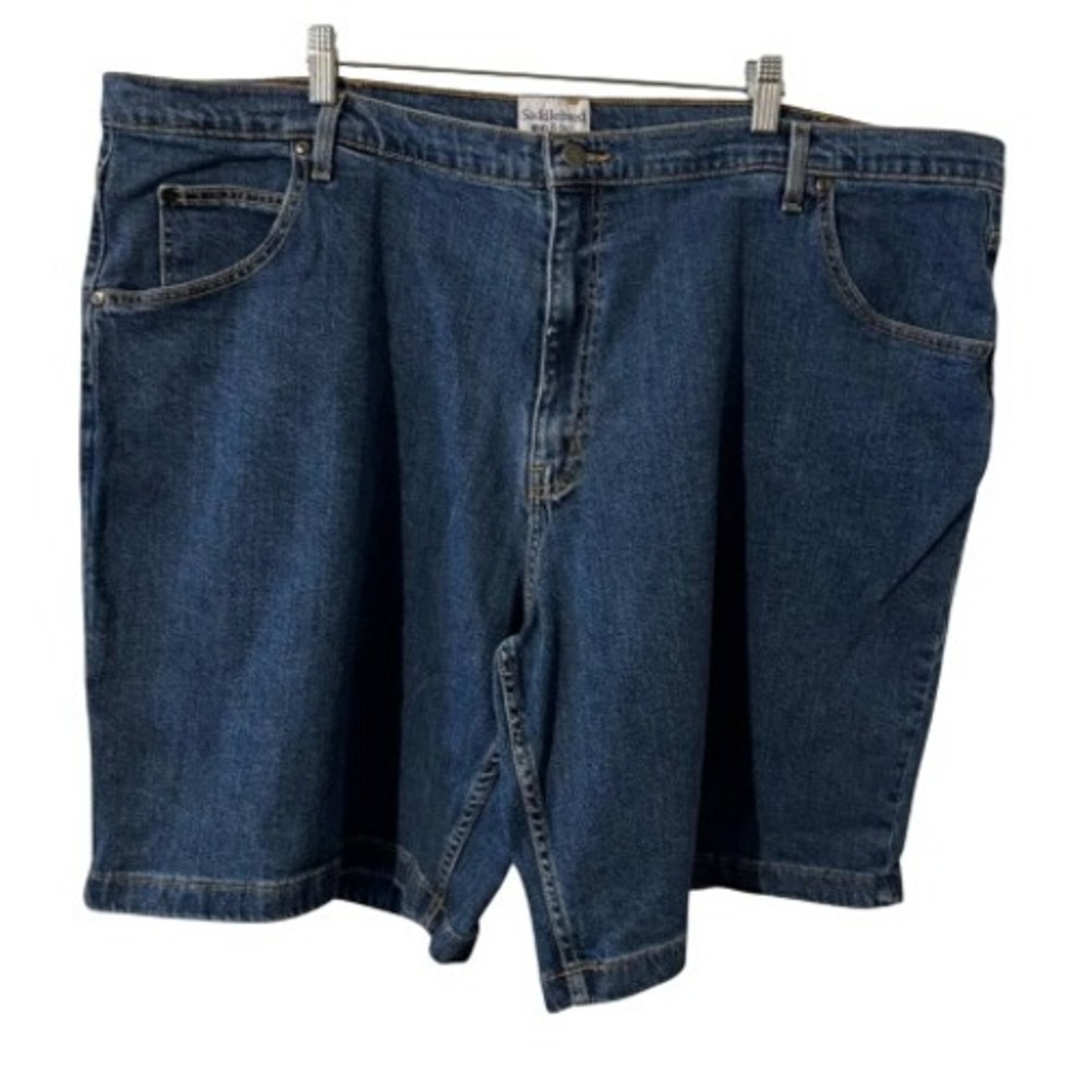 Saddlebred Big & Tall Men's Denim Blue Jean Shorts Size 48W 90s Y2K Dad‎ Shorts